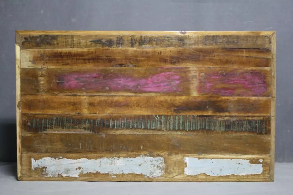 ŁAWA STOLIK KAWOWY SPIRIT #06 Lakierowane lite drewno z odzysku 120x70 cm B 2741
