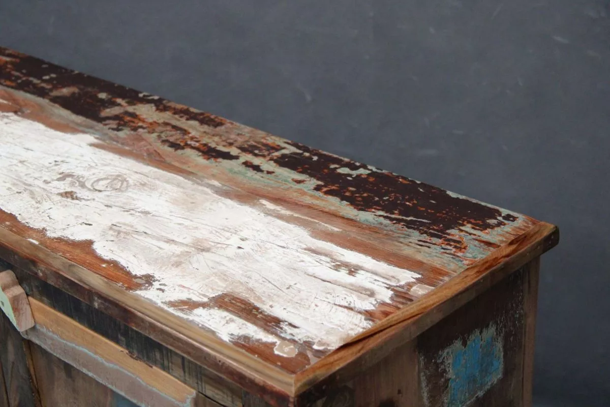 KOMODA SPIRIT #05 Lakierowane drewno z odzysku 150x38x85 cm (2) B 1734